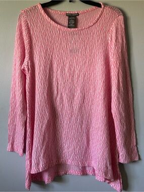 Chelsea & Theodore Pink & White light sweater